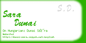 sara dunai business card